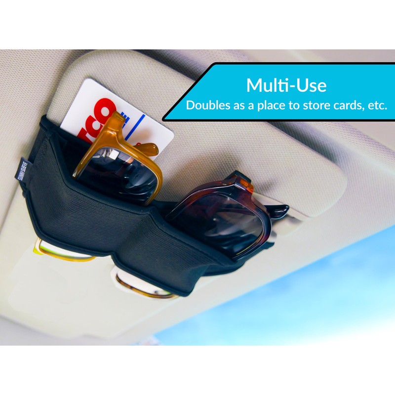 Sunny Sleeve Sunglasses Holder for Car Visor – Dual Storage