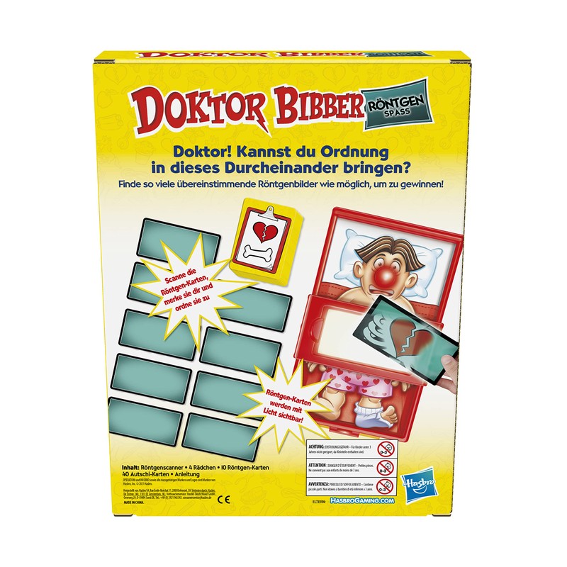 Hasbro Gaming Doctor Bibber X-Ray Fun, Board Game for Children