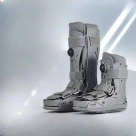 BANGIPS 반깁스 기브스 발목 골절 지지대 고정 보조기 [C. 회색 팽창식 에어백 짧은 스타일] Short Style Air-Inflatable Ankle Fracture Support Brace - C. Gray