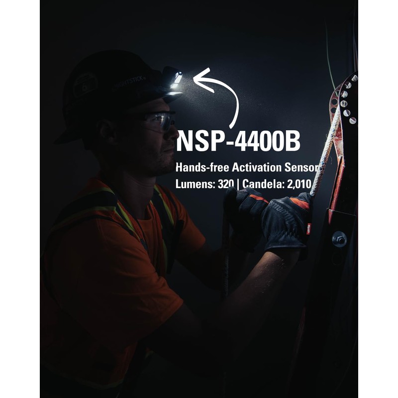 Nightstick NSP-4400B Dual-Light Headlamp w/Motion Sensing Activation - 3 AAA
