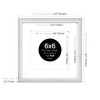 6x6 White Ornate Photo Frame With White Mat For 4x4
