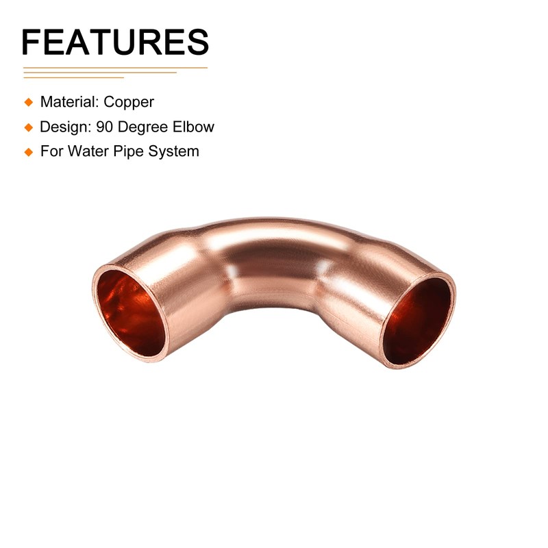 DTGN 5/16 Inch(Inner Diameter) 90 Degree Copper Pipe Fitting -