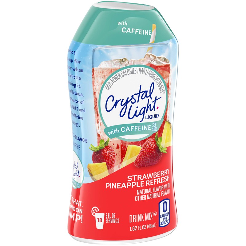 Crystal Light Liquid Strawberry Pineapple Refresh Energy Drink Mix with