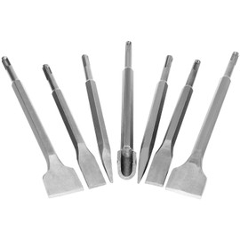 Juego de cinceles de taladro SDS Plus de 7 piezas, incluye 40 mm, 20 mm y cinceles especiales