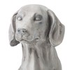 Glitzhome GH20382 Labrador Retriever Dog Statue on Rectangular Base Garden