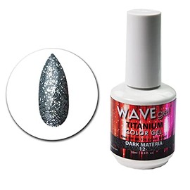 WAVEGEL Glitter Nail Gel Polish - Titanium Collection - #12 Dark Materia I 0.5 Oz