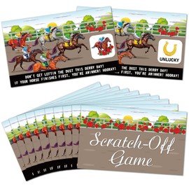 Qyeahkj 67Pcs Horse Derby Party Game Horse Racing Scratch Off Cards Derby Party Fortune Games Supplies Derby Scratch Off Tickets Activity for Kids Adults Derby Horse Race Party Decoration Favors