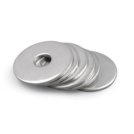 M5-M12 Penny Steel Washers Multipack Standard Round Flat Repair Washer Large Metal Washers for Screws & Bolts (201 Stainless Steel, M5 x 25mm - 10pcs)
