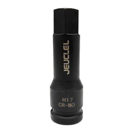 JEUCLEL 17mm Hex Impact Bit Socket, H17 1/2-Inch Impact Drive Allen Socket, Cr-Mo Steel Lengthen Hex Screwdriver Socket Adapter