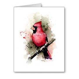 DJ Rogers Fine Art Cardinal - Set of 10 Note Cards With Envelopes