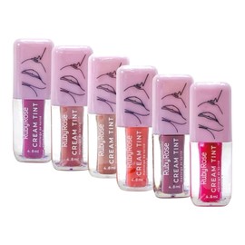 Kit de 6 Tintas Líquidas de Crema Tintada, Diferentes Tonos Rosados, Rojos y Nude con Vitamina E y Karité