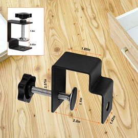 VANROUG 2Pcs Drawer Front Installation Clamps, Drawer Fixing Clips, Adjustable Drawer Face Clamp jig C Clamps, Easy and Stable Drawer Front Mounting Tool for Woodworking, Black