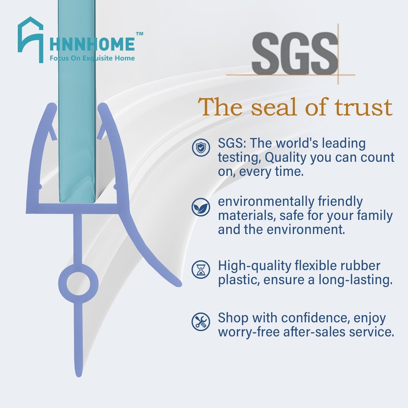 HNNHOME® Bath Shower Screen Door Seal Strip for 6-8 mm