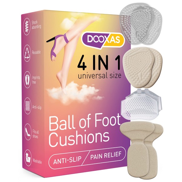 DOOXAS Ball of Foot Cushions for High Heels Shoes Metatarsal