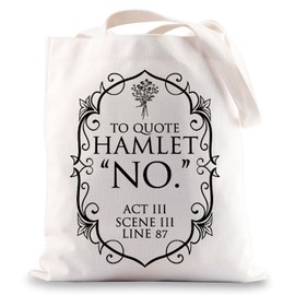 MYSOMY Shakespeare Tote Bag Shakespeare Themed Gifts Shakespeare Canvas Bag Gifts For Shakespeare Lovers (to quote uk)