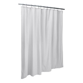 Bath Bliss Microfiber Soft Touch Seersucker Design Bathroom Shower Curtain Liner, 70” x 72”, Machine Washable, Rust Resistant Grommets, Repels Water, White