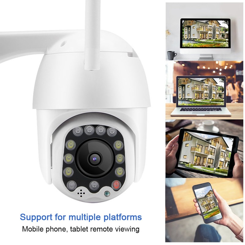 2.5in 1080P 13LED WiFi PTZ Dome Security Camera Outdoor IP65