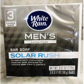 White Rain Men’s Collection Solar Rush Bar Soap: X 3 3.17oz(90g)Bar