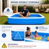 Alberca Inflable 262x175x50cm para Niños y Adultos, Piscina Rectangular Familiar