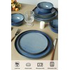 FOBENTA Ceramic Dinnerware Set,12 Piece Modern Dish Set for Stylish