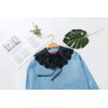 YAKEFJ Detachable False Collar Embroidery Neck Ruff Mini Cape Dickey