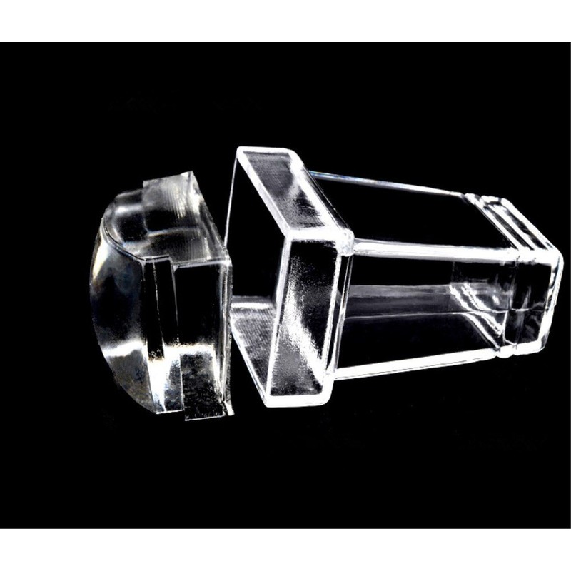yueton Clear Jelly Soft Silicone Rectangular Nail Art Stamping Stamper