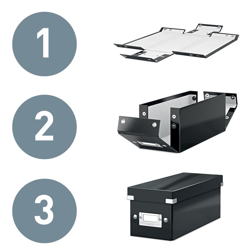 Leitz Click & Store Storage Box with Lid, Medium Size,