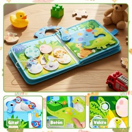 NIERBO Juguetes Tablero para niños y niñas - Juguete Educativo Montessori de Aprendizaje Sensorial, Regalo de Cumpleaños y Navidad