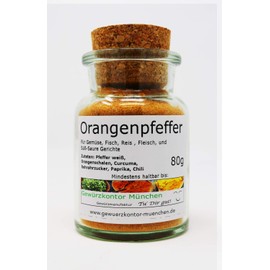 Orange Pepper 80 g in Glass Spice Kontor Munich