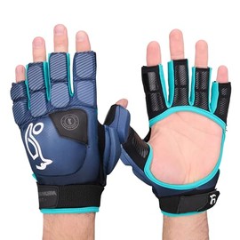 Kookaburra Spirit Plus Hockey Glove – Size XS Left Hand - TPU Shell, Open Palm Grip, Thumb Protection, Grey/Teal