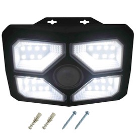 DAISHIN DLS-WL008 Solar Light with Switchable Brightness, Sensor Light, Outdoor, Solar, LED Rainproof, Solar Light, LED Motion Sensor Light, Lumens, Outdoor, Security Light, Garage, Garden, Entrance