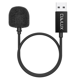 Cubilux USB A Gooseneck Microphone, Uni-Directional USB External Mini Boom Microphone, Recording, Video Conferencing, Zoom and Teams, Microphone for Laptop and Desktop, 30cm