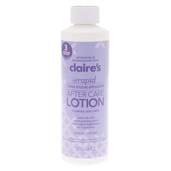 Claire's Quick 3-Week Aftercare Cleaning Solution for New Piercings | For Ear, Nose and Body Piercings | Tested by Dermatologists and Paediatricians | Contents 250 ml