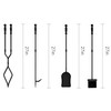 Fire Beauty Fireplace Tools, 5 Pieces Fireside Accessories Fire Kit