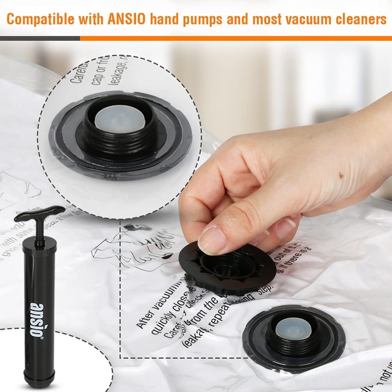 ANSIO® Vacuum Storage Bags for Clothes Medium Pack of 6