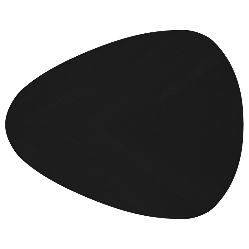 Coaster Odessa Mid-Century Triangular Solid Wood End Table Black