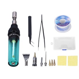 Portable Gas Soldering Iron Kit Adjustable Temperature Cordless Butane Solder Set 8ML
