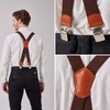 LazarsSpace Heavy-Duty X-Back Suspenders for Men with Four Premium Clips