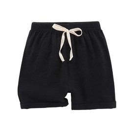 HSTiSan Toddler Boys Girls Shorts 4-Pack Cotton Linen Summer Casual Shorts Kids Solid Short Pants 2-8 Years,(Pack of G 2-3T/100