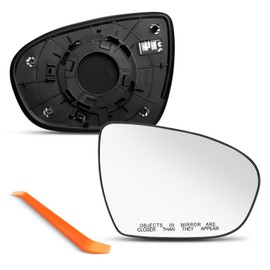 SNEMEEY Passenger side mirror replacement for Kia Optima 2011 2012 2013 2014 2015, Right Side Rear View Mirror Glass, Chrome, Power Heated with Backing Plate