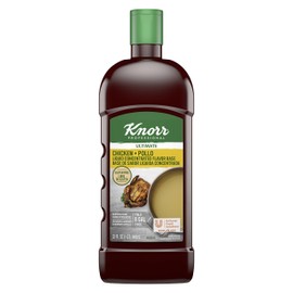 Knorr Professional Ultimate Chicken Liquid Concentrated Base Scratch Like Flavor Aromatic Stock Base, Gluten Free, No Artificial Flavors, Colors, Preservatives, No Added MSG, 32 oz, Pack of 4