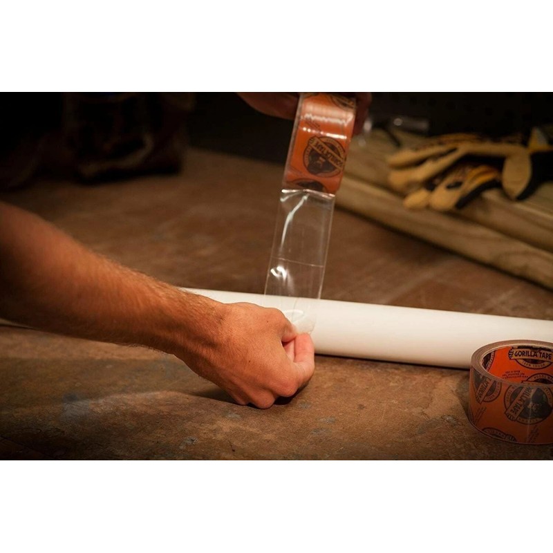 Gorilla Crystal Clear Duct Tape, 1.88” x 5 yd