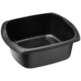 Addis Rectangular Washing Up Bowl, Soft Black, 9.5 Litre