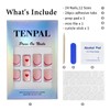 TENPAL Valentine Pink French Tip Press on Nails Short Square,Full