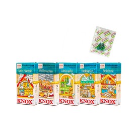 KNOX Christmas Bakery Incense Cones, Set of 5, Fragrances: Cinnamon Stars, Vanilla Crescent, Winter Apple, Peppercake and Sweet Almonds – Quantity: 120 Pieces – Made in Germany