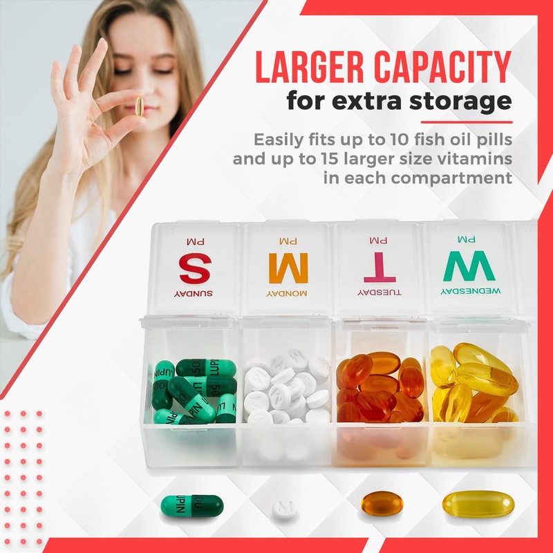 Weekly Pill Box - Large - Pack of 2
