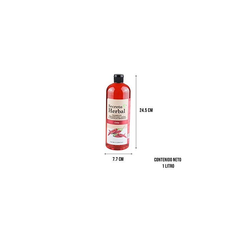 Secreto Herbal Shampoo Prevención Caída y Fortalecimiento con Chile 1