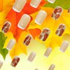 24Pcs Maple Leaf Press on Nails Thanksgiving Medium Square False