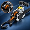 Retractable Ratchet Tie-Down Straps for Motorcycle and Cargo Securing –