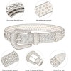 Studded Rhinestone Belts Men Women Fashionable Sparkly Diamond Shiny Crystals